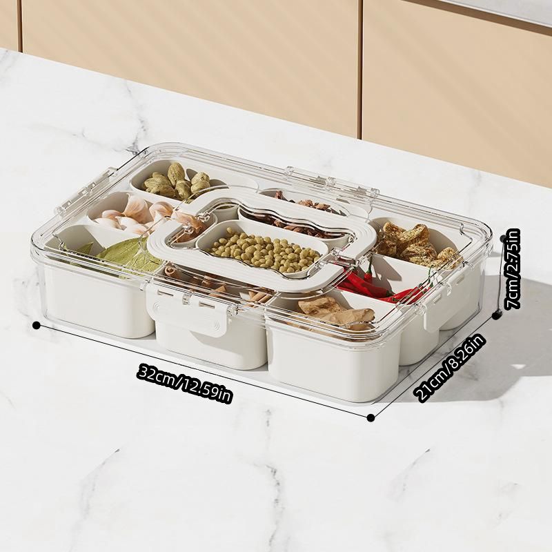 Clear Spice Storage Container with Lid and Handle