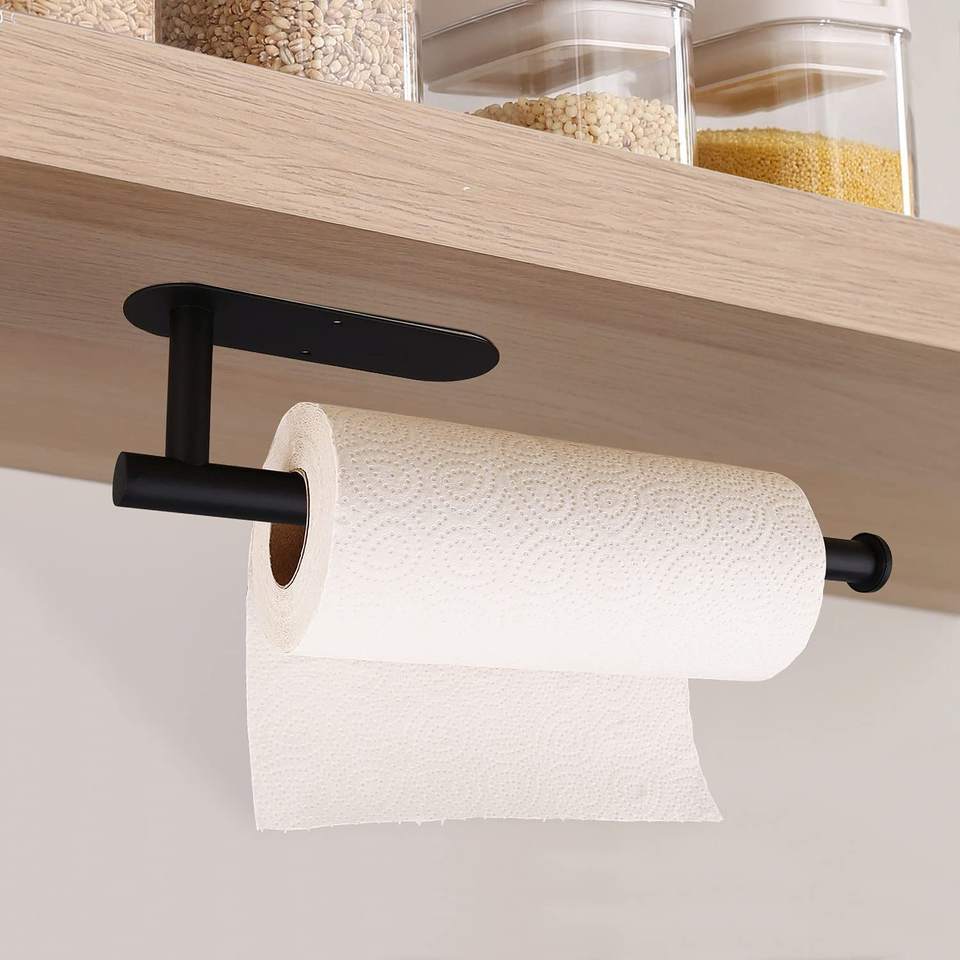 Hot Sale No Drill Paper Towel Holder Kitchen Storage Shelf Organizer Kitchen