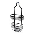 Elegant 3-Tier Iron Self-Adhesive Bathroom Organizer Rack with Hooks