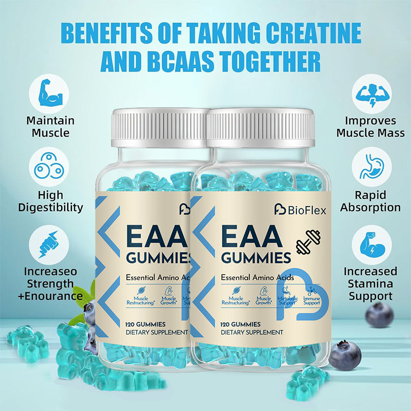 BioFlex 9 EAA Amino Acids Energy Gummies with All 3 BCAA's Plus 6 Other EAA's for Muscle Protein Synthesis and Growth
