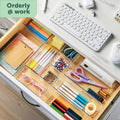27-Piece Kitchen Drawer Organizer Plastic Space-Saving Organizer for Closet Cabinet Bathroom Office
