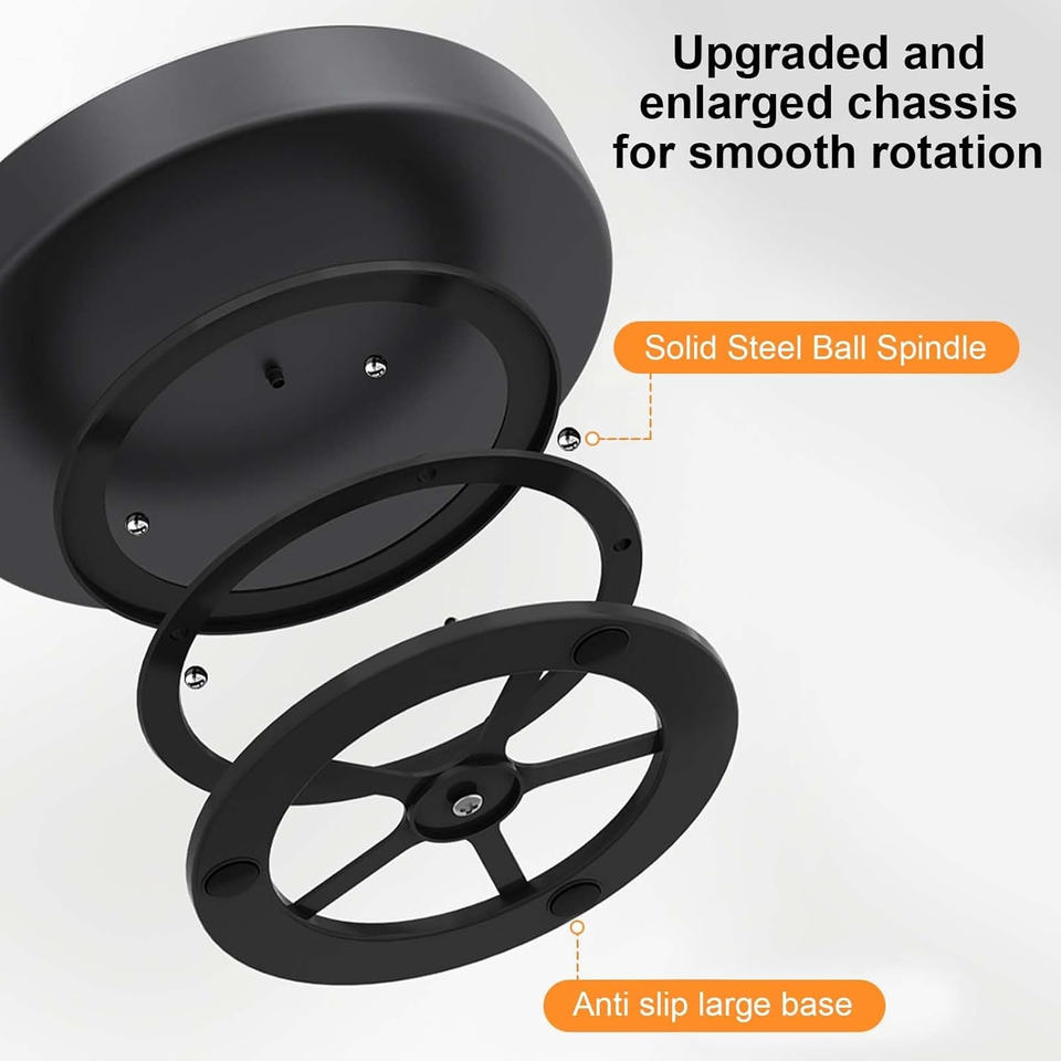 360° Rotating Stainless Steel Round Tray - Spice Organizer - Suitable for Cabinets, Countertops, Bathrooms, and Refrigerators