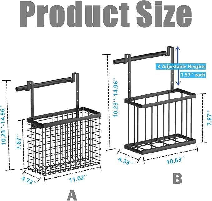 Over-the-Door Storage Rack with Towel Holder