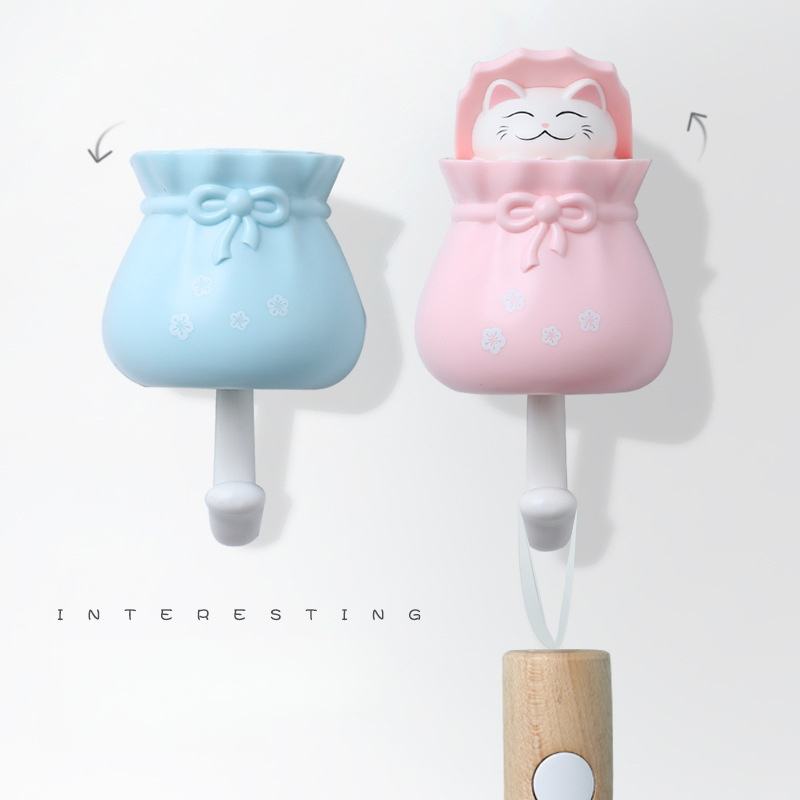 Creative Wall Hooks - Cute Hooks with Strong Adhesive, No Drilling, Leave No Marks - Key Hooks, Door Hooks for Coats