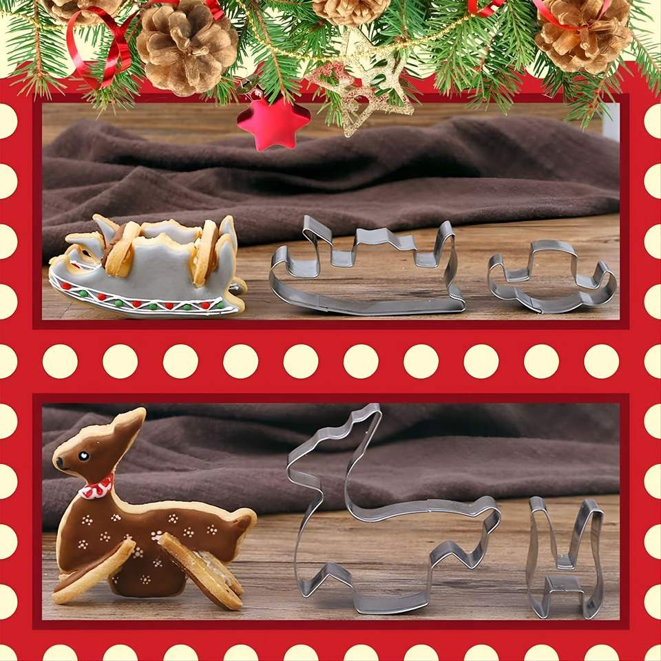 Christmas Cookie House Cutter and Baking Tool Set