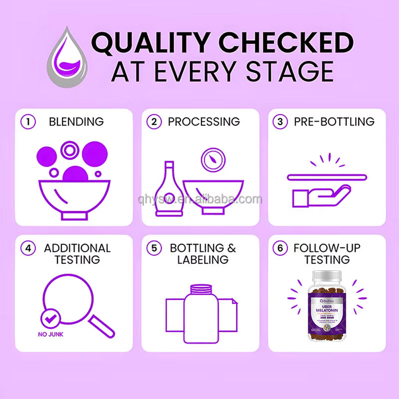 Private Label Melatonin Ashwagandha Vitamin B6 & Magnesium Gummies 10mg Sleep Support