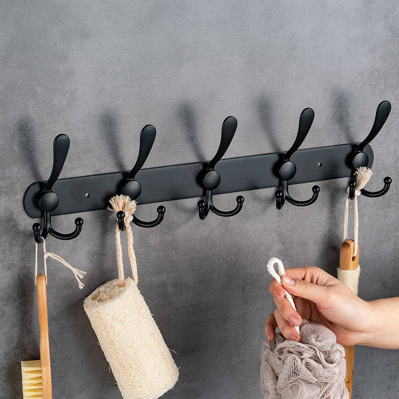 Stainless Steel Clothes Hook Rack with 5 Hooks