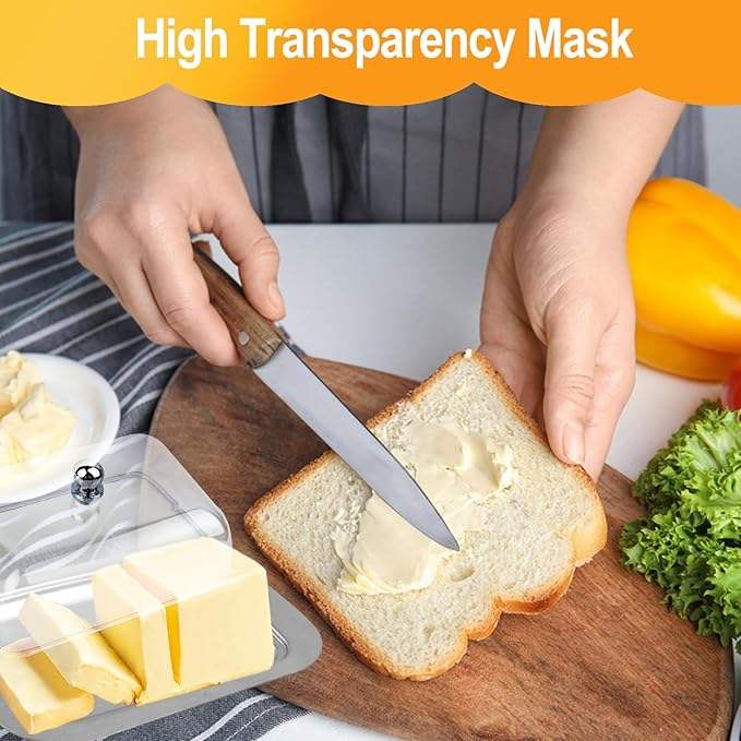 Stainless Steel Butter Box with Lid and Handle for Cheese, Cake, and Dessert Storage