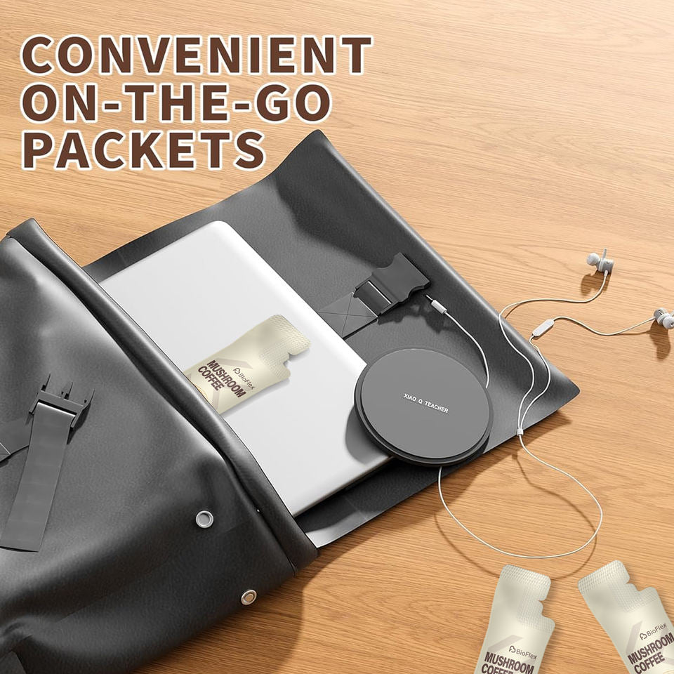 BioFlex OEM Private Label Bio Löwenmähne Reishi Truthahnschwanz Pilz Instant Kaffeemischung Pulver Antioxidans für Erwachsene