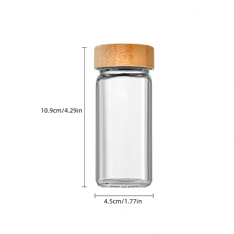 120ml Glass Spice Bottle with Bamboo Cover