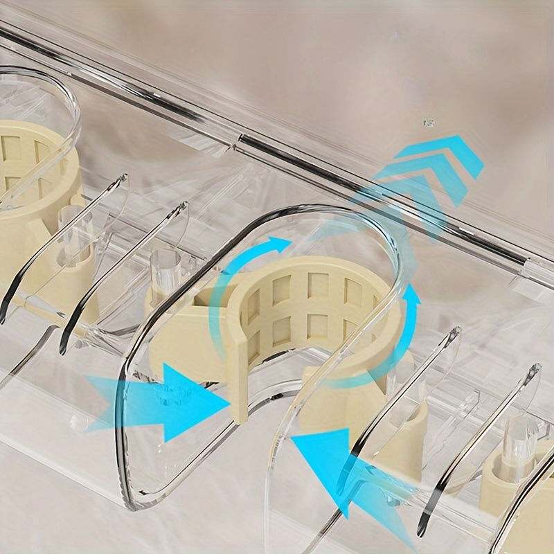 Modern Bathroom Kitchen Shelf No-Drill Wall Mount Mop Broom Holder Single Space-Saving Organizer for Utility Room