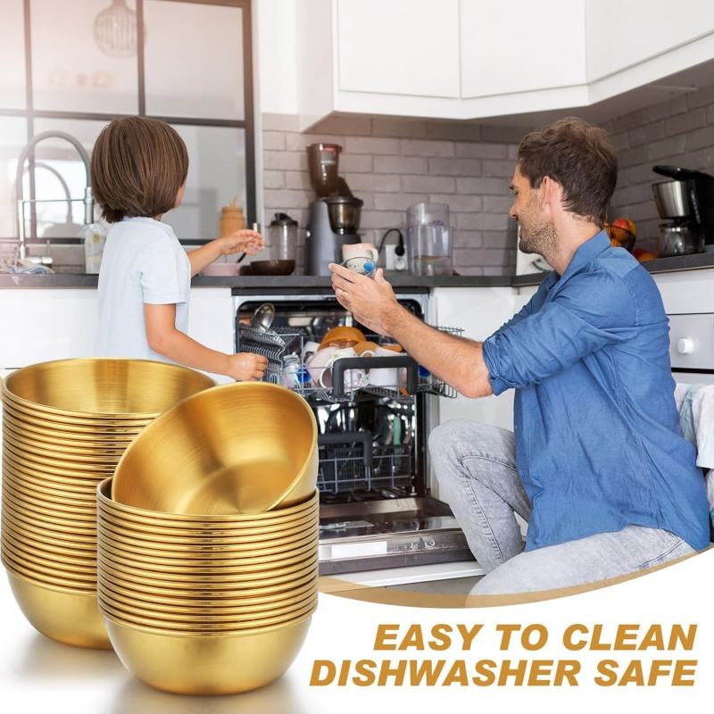 Modern Luxury Stainless Steel Spice Dish Mini Saucers Kitchen Prep Plates