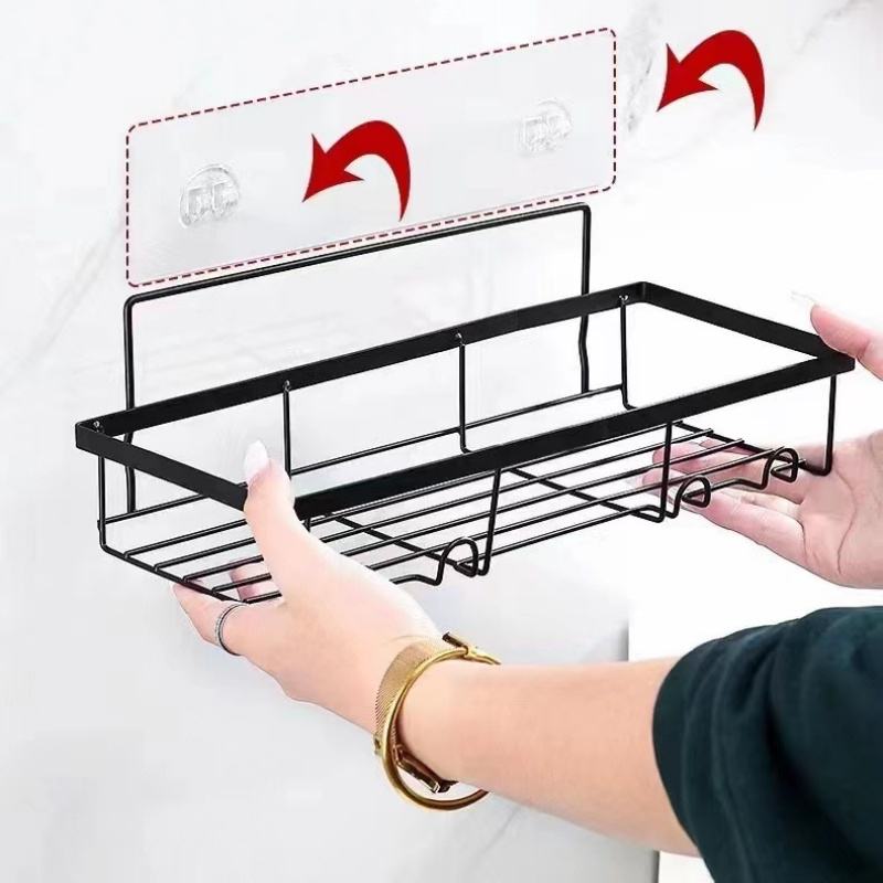 Modern Multifunctional Metal Shelf Shower Caddy Bathroom Corner Storage Organizer Toilet Rack