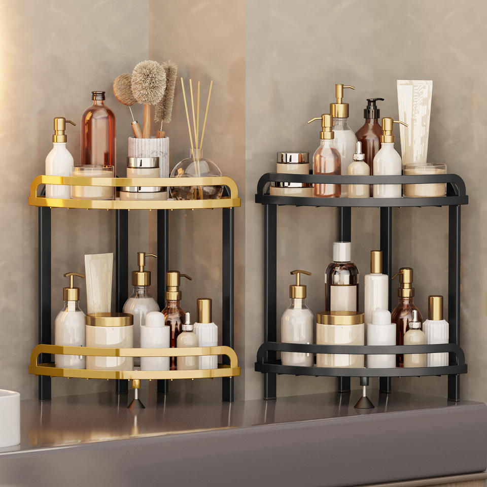 Bathroom Corner Shelf Cosmetic Storage Organizer Makeup Holder Shower Caddy