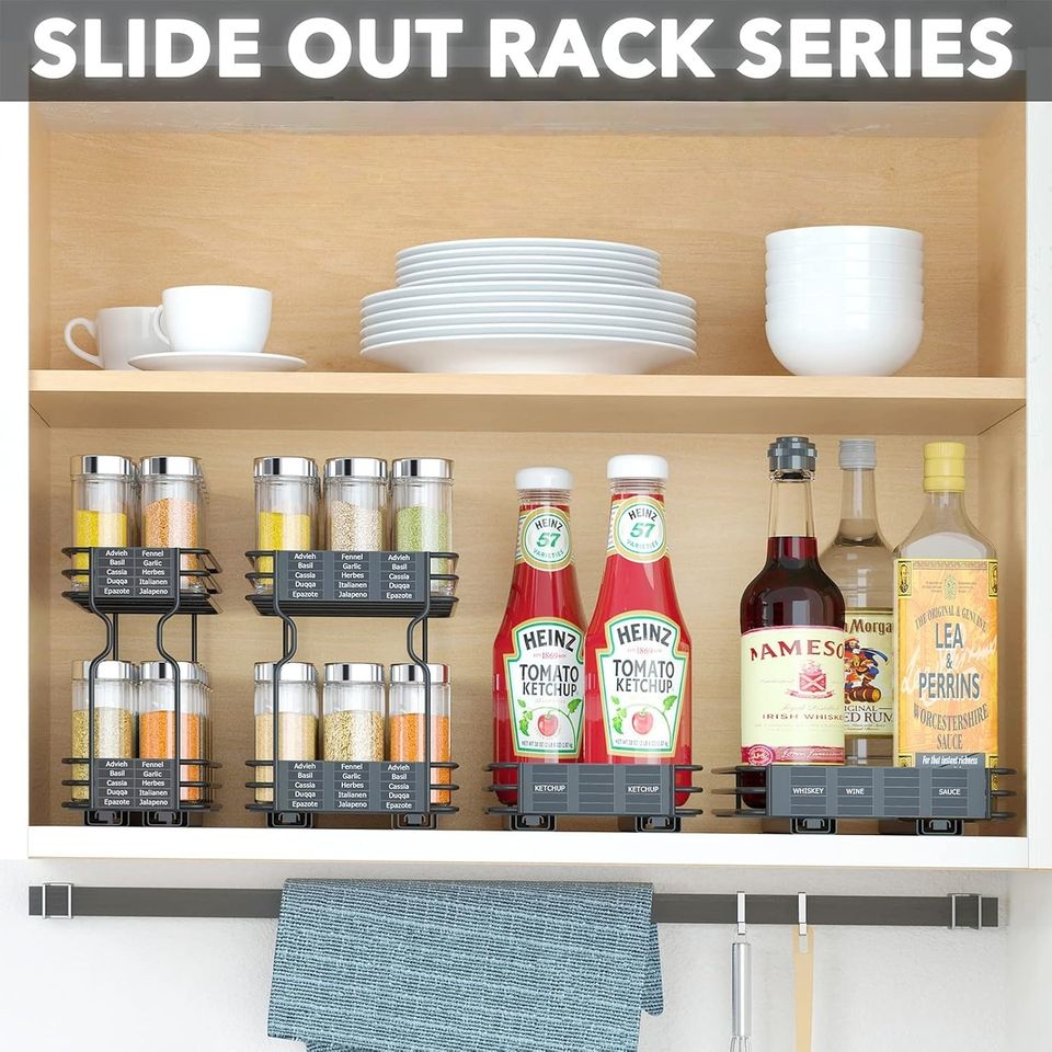 2-Tier Bestseller Classic Style Metal Spice Rack Organizer