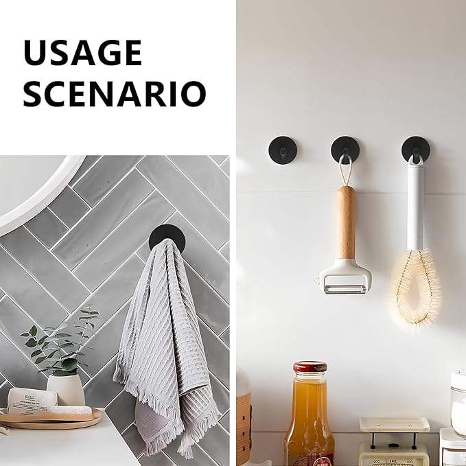 Self-Adhesive Towel Hook for Bathroom, Suitable for Shower Cabins - Adhesive Wall Hook for Bath