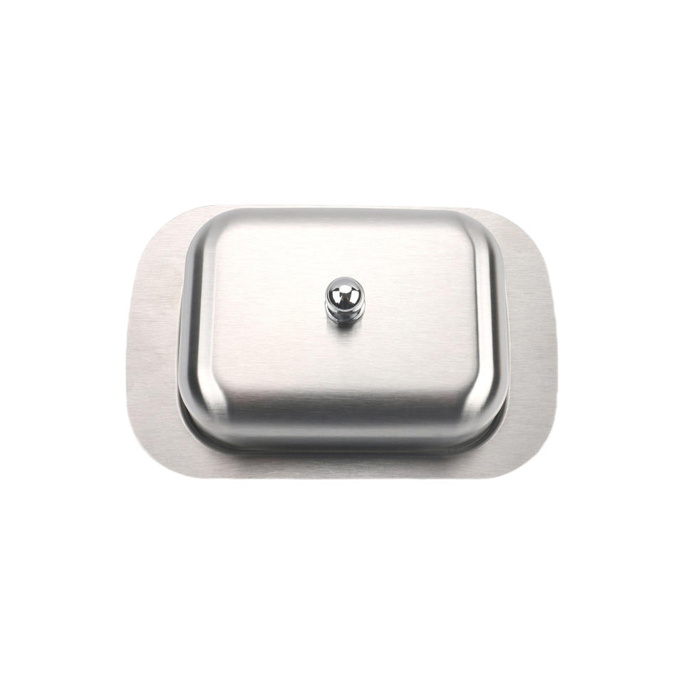 European-Style Stainless Steel Butter Container, Western Cheese Holder, Food-Safe Bread Box