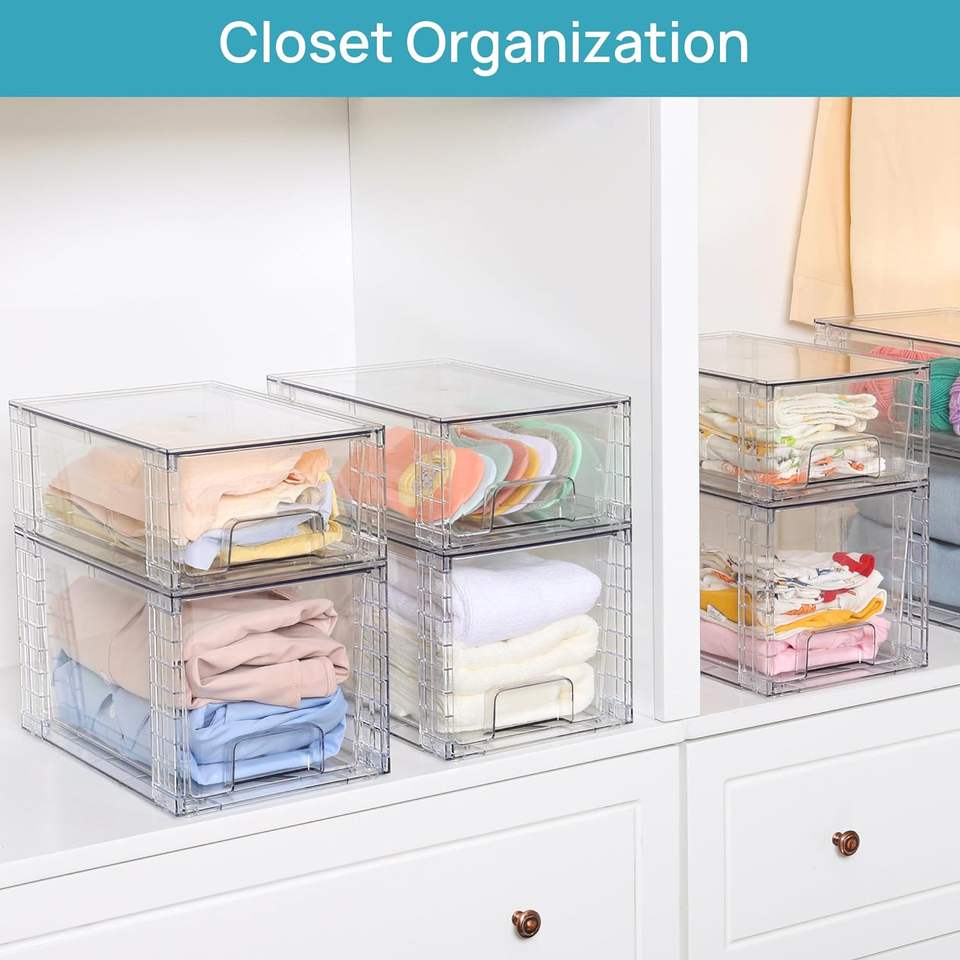 Stackable Drawers Set for Easy Bathroom Organization