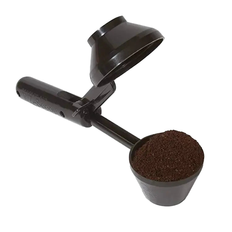 Reusable K-Cup Coffee Scoop & Funnel Set - 2 Tablespoon Capacity Plastic Measuring Spoon for Refillable Coffee Pods