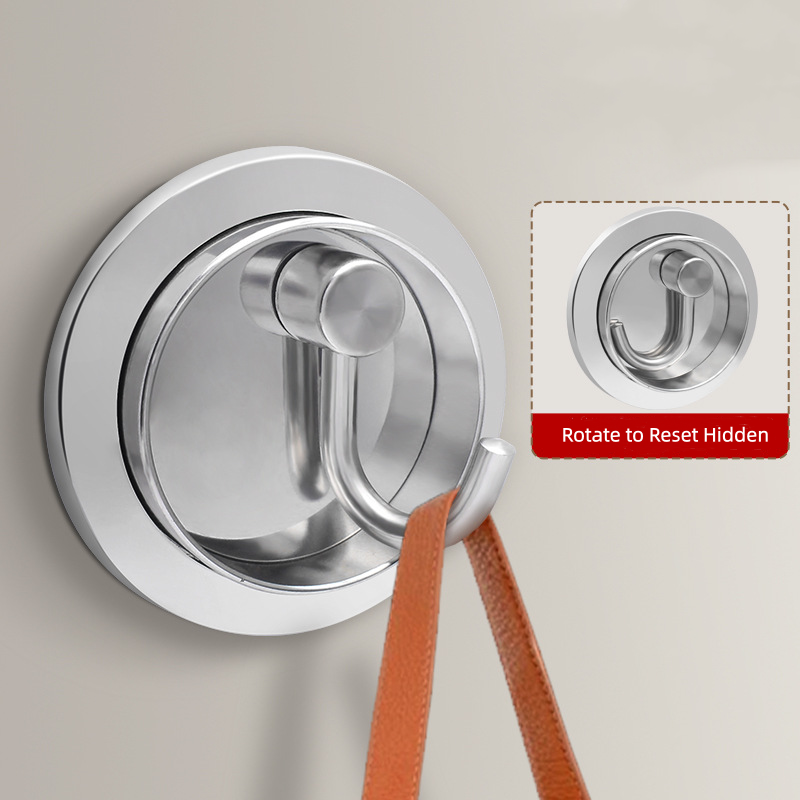 Stainless Steel Hidden Folding Clothes Hook Wall-Mounted Eco-Friendly for Bedroom Living Room Closet Hotel Home