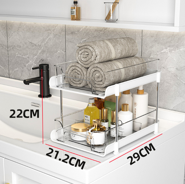 Modern Plastic Bathroom Storage Shelf Multifunctional Cosmetic Organizer