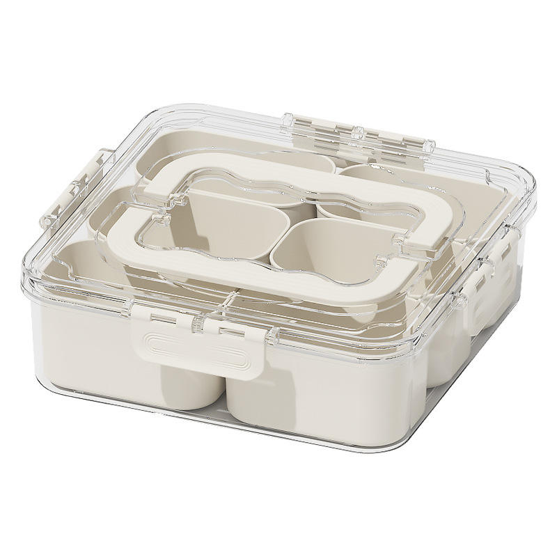 Clear Spice Storage Container with Lid and Handle