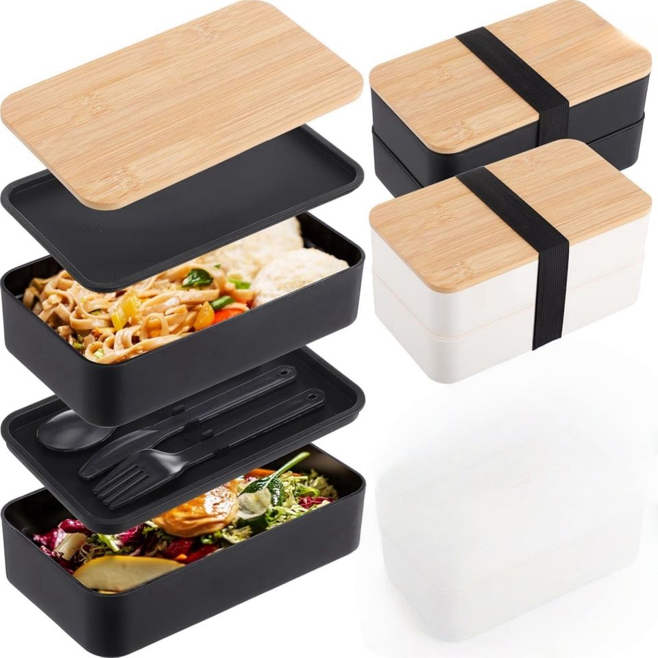High-Quality BPA-Free Double-Layered Bread Box with Reusable Bamboo Lid