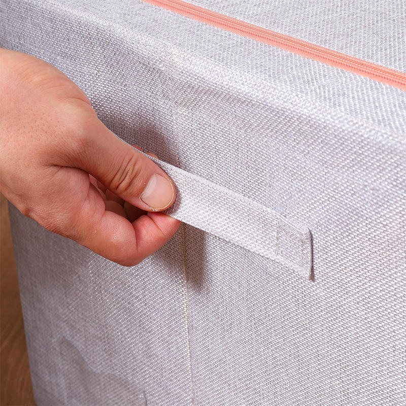 Large Capacity Foldable Fabric Storage Organizer Bag Waterproof Linen Steel Frame Closet Clothes Storage Box Set