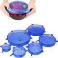 Silicone Stretch Lids - Reusable Airtight Food Wrap for Kitchen, Keeps Food Fresh, Bowl Sealing