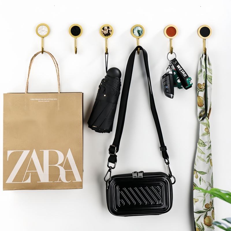 Powerful Self-Adhesive Wall Hooks for Entryways - Decorative Household Novelty Single Coat Hooks