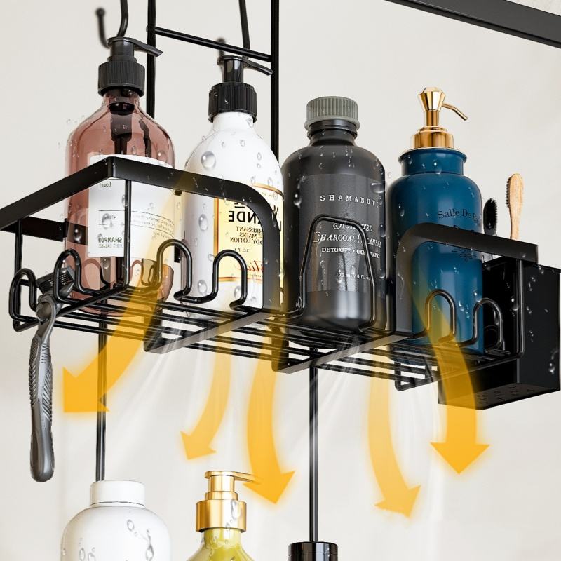 High-Quality Black Iron Wall Shelf Multifunctional Metal Rack for Home Use