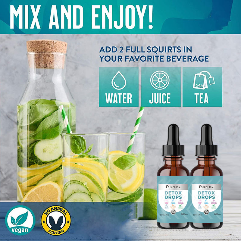 Natural Herbal Colon Liver Cleanse Detox Liquid Drops Health Extract Supplement for Adult Weight Loss