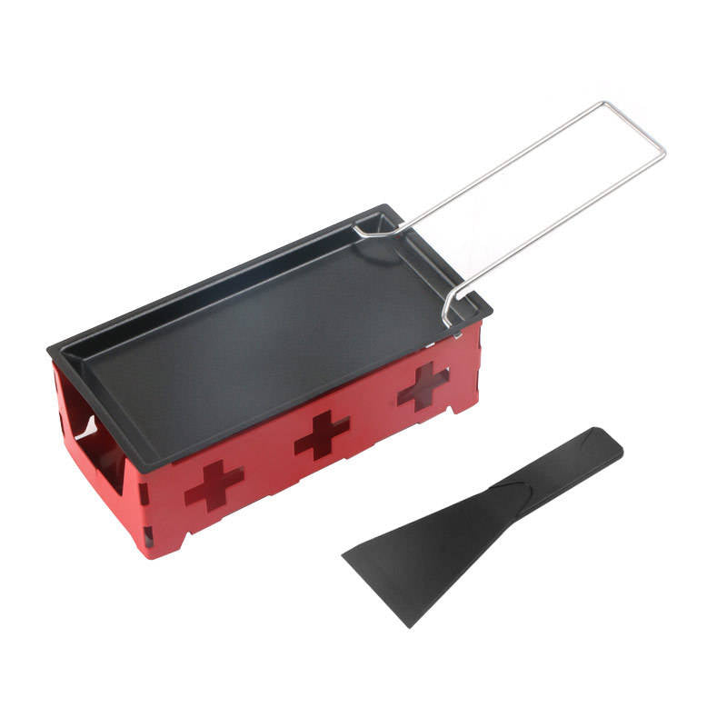 Portable Foldable Non-Stick Cheese Melting Pot with Spatula