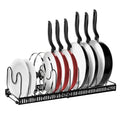 Adjustable Pot and Pan Organizer Rack for Kitchen Countertop