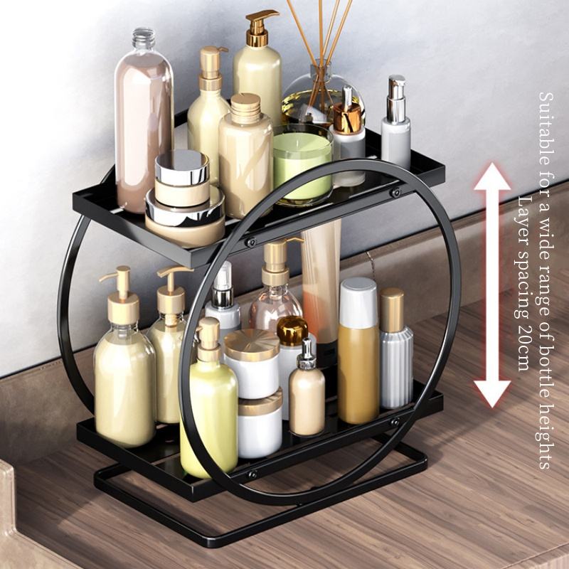 Multifunctional Bathroom Shelf Cosmetic Storage Organizer Makeup Holder Cosmetic Bag Rack