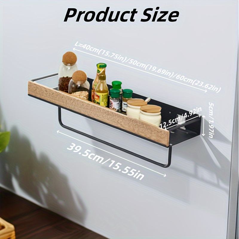 Multifunctional Wall-Mounted Bathroom Shelf for Bathrooms, Kitchens, Vanities, and Vanity Areas