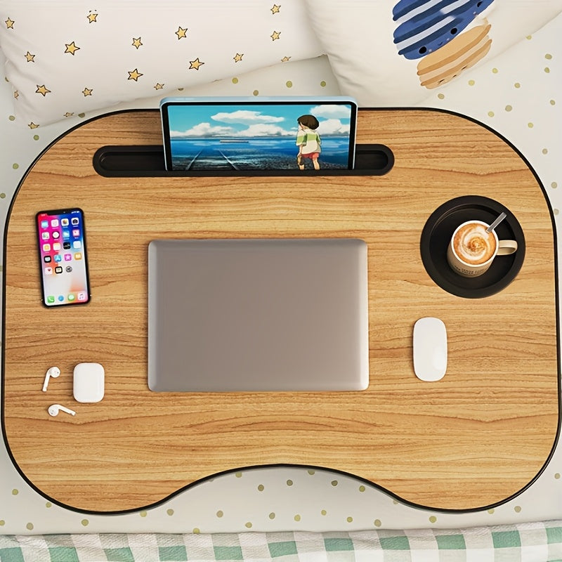 Portable Folding Wood Fiberboard Laptop Desk Lightweight, Sturdy Design for Dorm and Bachelor Apartment Ideal for School and Home Office