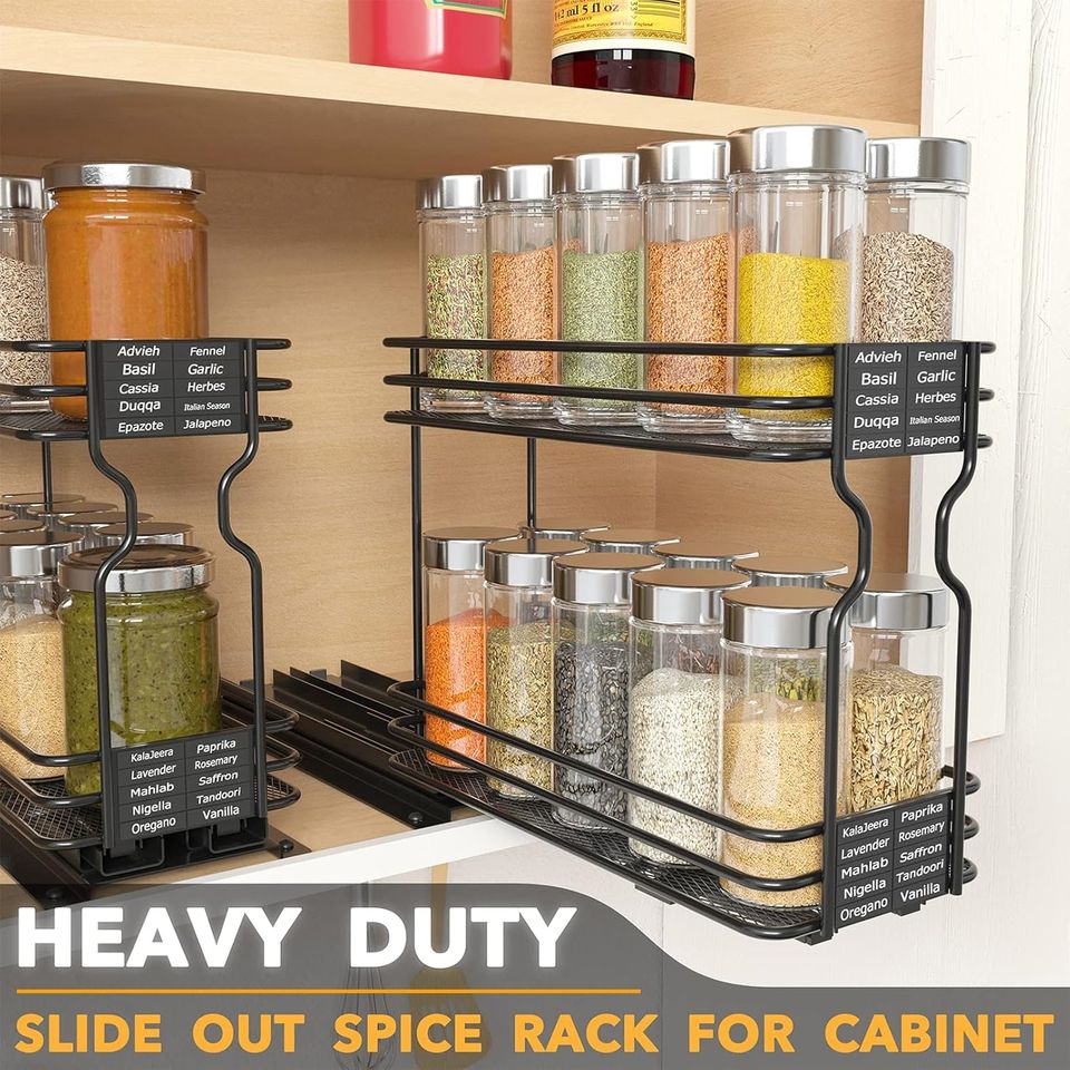 2-Tier Bestseller Classic Style Metal Spice Rack Organizer