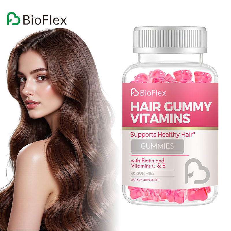 OEM Private Label Vegan Biotin Gummies for Healthy Hair, Skin & Nails Supplements Organic Vitamins for Adult Hair Growth