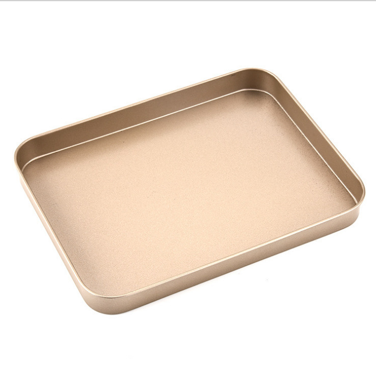 10-Inch Rectangular Non-Stick Gold Carbon Steel Bakeware Set for Home and Hotel Use, Ideal for Bread Loaf and Cake Baking Tools