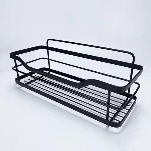 2-Tier Wall-Mounted Stainless Steel Body Laundry Storage Organizer Rack