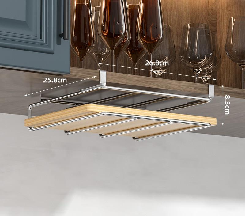 Personalized Wine Bottle Glass Holder Under Cabinet Rack