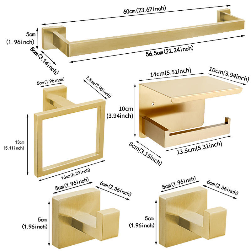 Classic Stainless Steel Bathroom Accessory Set