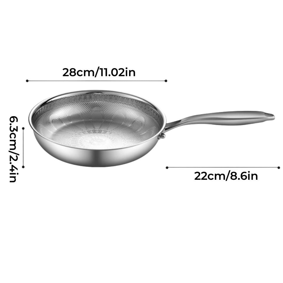 Durable Chinese Hand-Hammered Cooking Wok with Titanium Coating for Induction Cooktops
