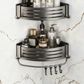 Hot Sale Multi Aluminum Wand Holder Rack Storage Shower Caddy Bathroom Corner Shelf