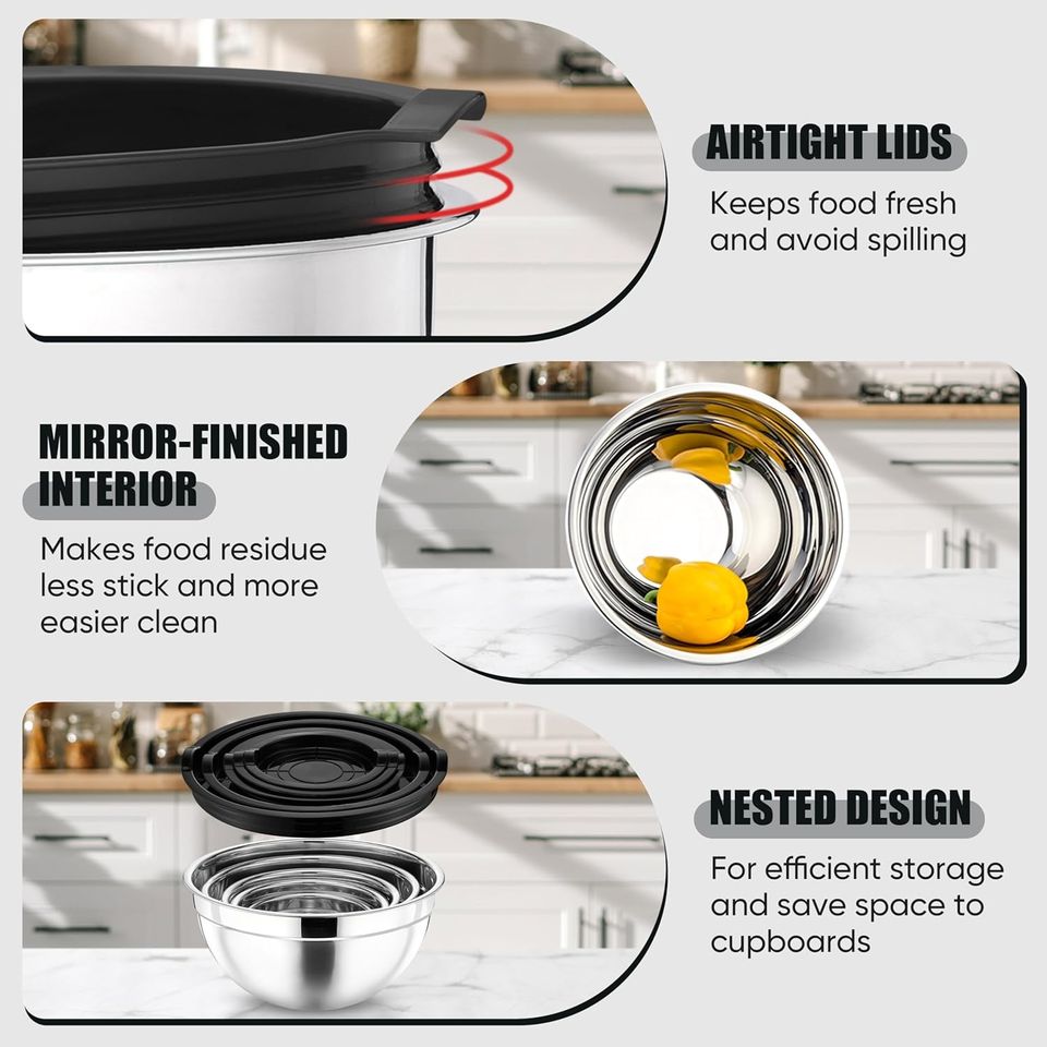 Nesting Metal Bowls Set