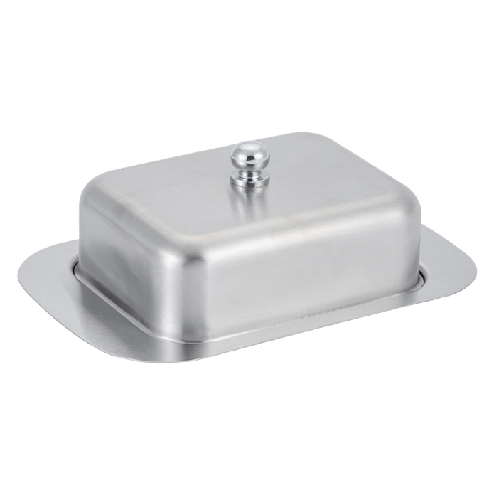 Stainless Steel Eco-Friendly Multifunctional Butter Dish Cheese Storage Container with Lid and Handle for Food Storage