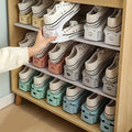 Adjustable Plastic Shoe Rack Organizer for Bedroom, Living Room, Entryway, Dorm