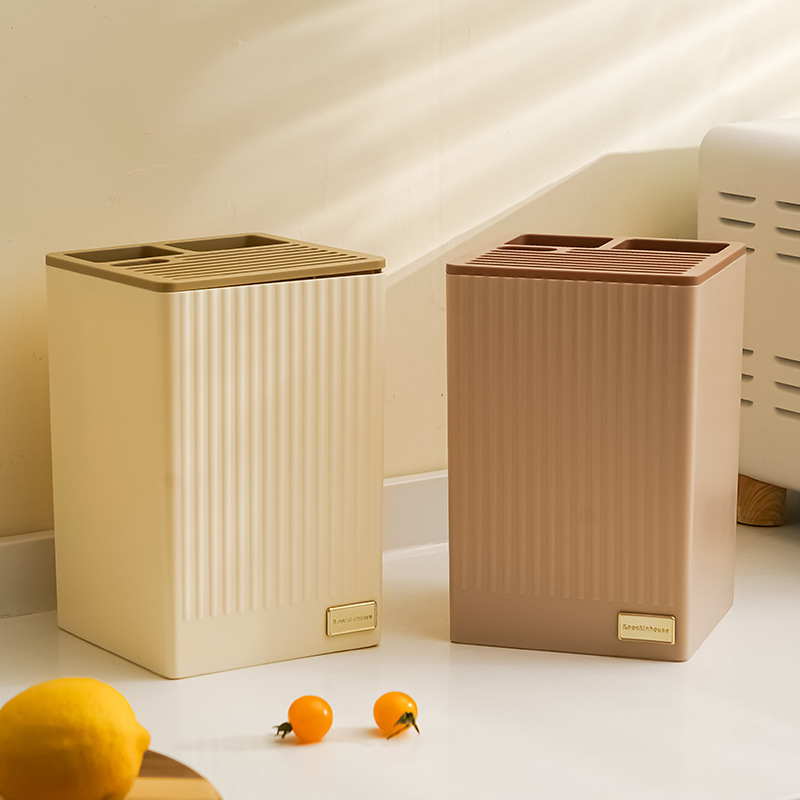 Modern Kitchen Knife Holder ABS Multifunctional Countertop Storage Rack for Emptying Modern Design