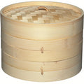 Bamboo Steam Basket 2-Tier Eco-Friendly Steamer for Cooking and Serving with Lid